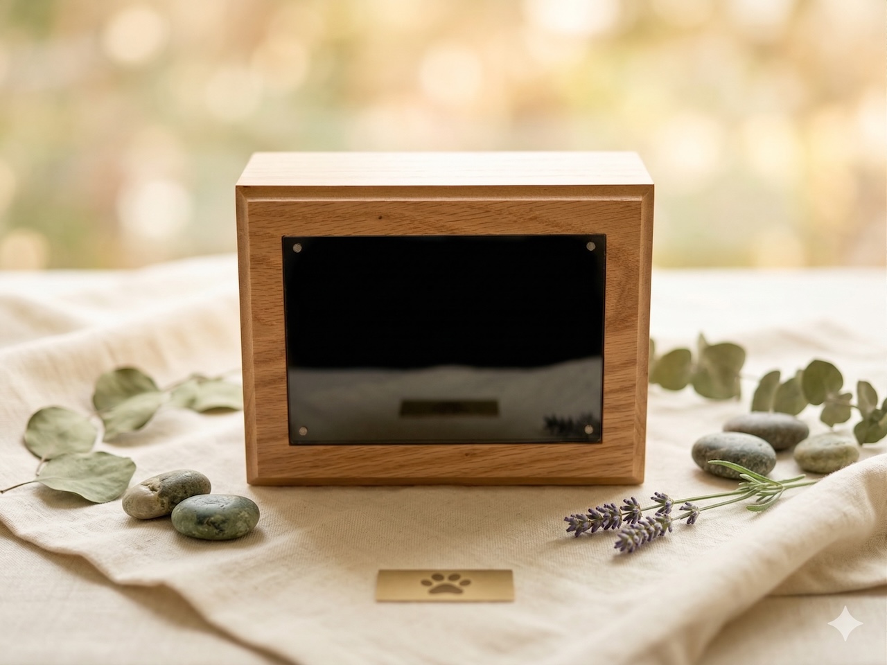 Red Oak Photo Urn